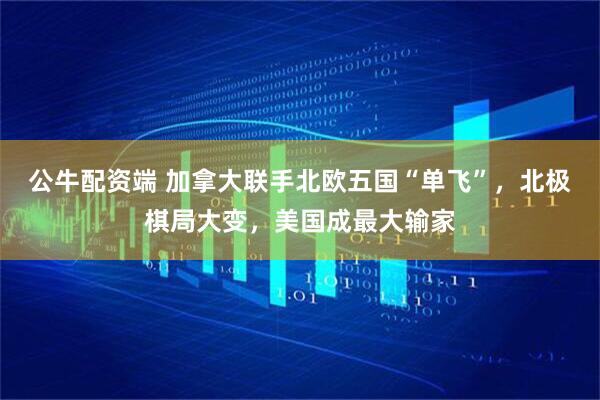 公牛配资端 加拿大联手北欧五国“单飞”，北极棋局大变，美国成最大输家