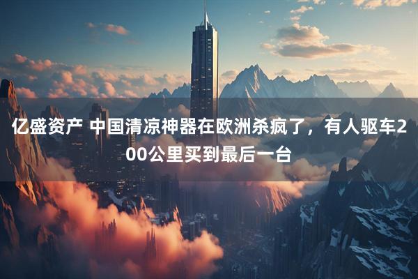 亿盛资产 中国清凉神器在欧洲杀疯了，有人驱车200公里买到最后一台